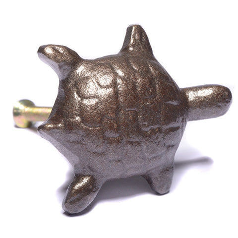 Cast iron turtle pull-brown