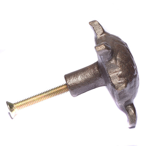 Cast iron turtle pull-brown