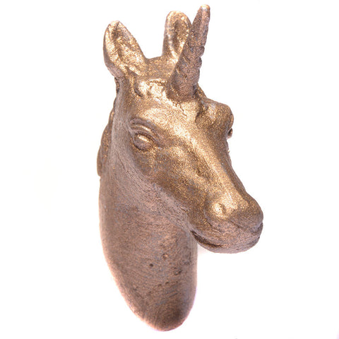 Gold cast unicorn pull