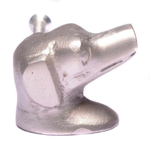 Cast iron dog head pull-silver