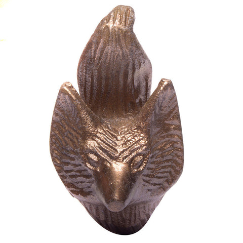 Brass look fox head pull