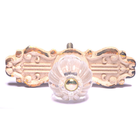 Acrylic pull w/cast backing-cream