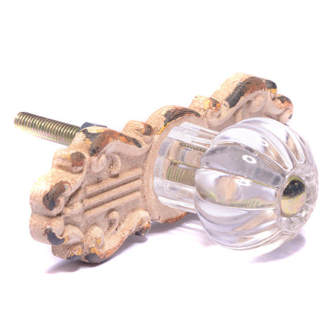 Acrylic pull w/cast backing-cream