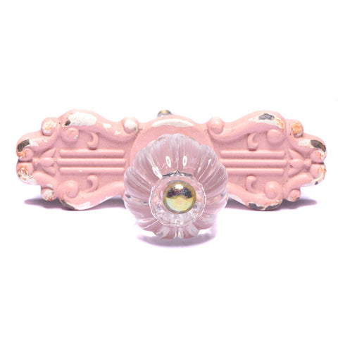 Acrylic pull w/cast backing-pink