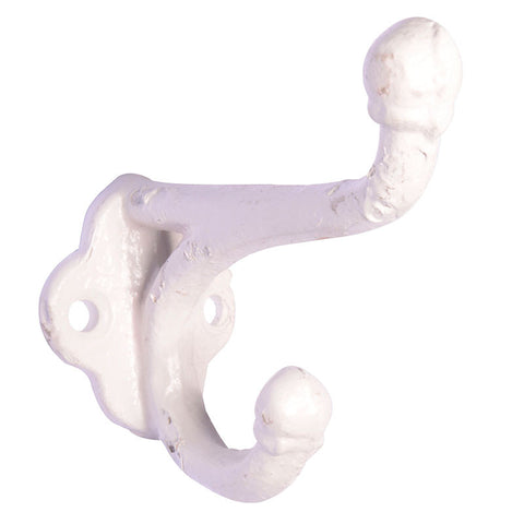 Cast iron small straight top hook-white