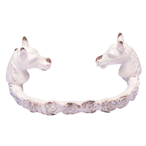 Cast iron horses and roses handle