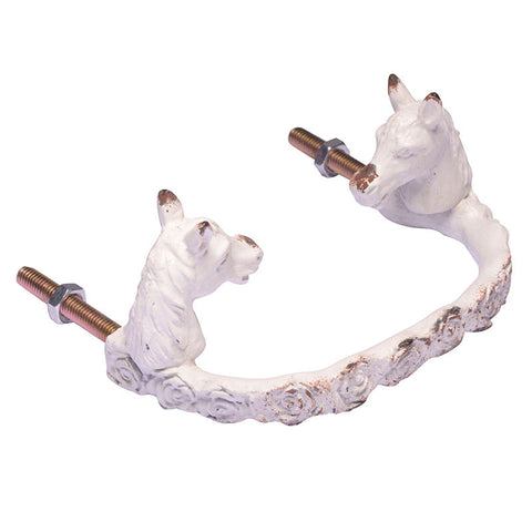 Cast iron horses and roses handle