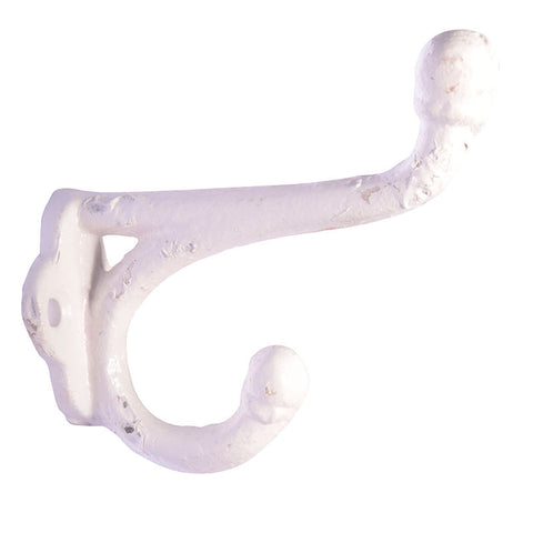 Cast iron small straight top hook-white