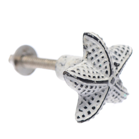 Cast iron starfish pull-white