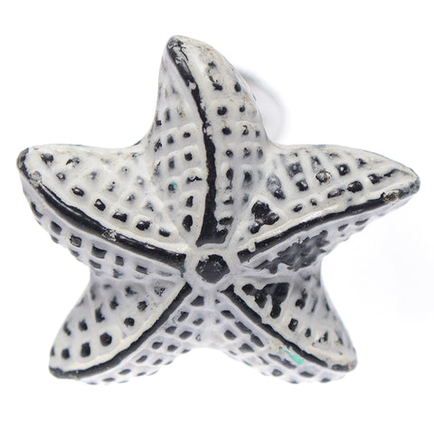 Cast iron starfish pull-white