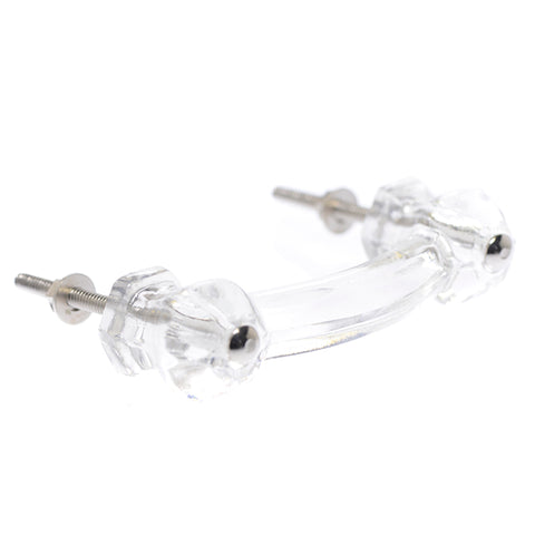 Retro look glass handle-clear