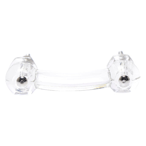 Retro look glass handle-clear
