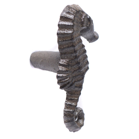 Cast iron seahorse pull-brown