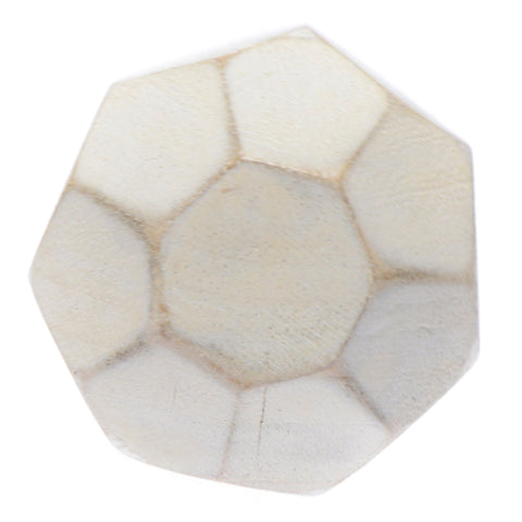 Wooden White-Faceted Pull
