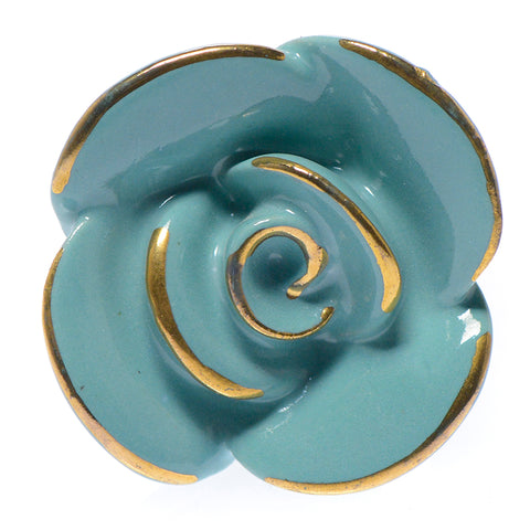 Retro ceramic rose pull-blue