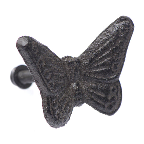 Cast iron butterfly pull-brown