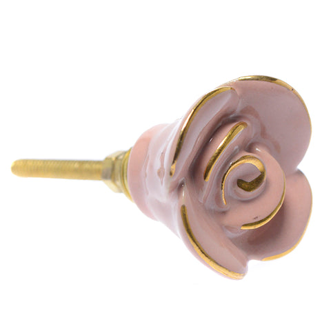 Retro ceramic rose pull-pink