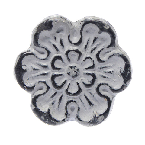Cast iron flower pull-grey