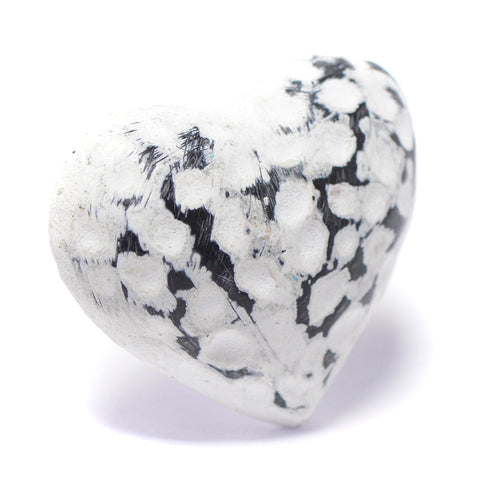 Cast iron heart pull-white