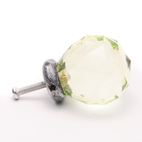 Acrylic round faceted pull-green