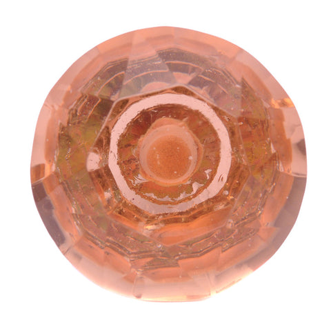 Small glass diamond pull-peach