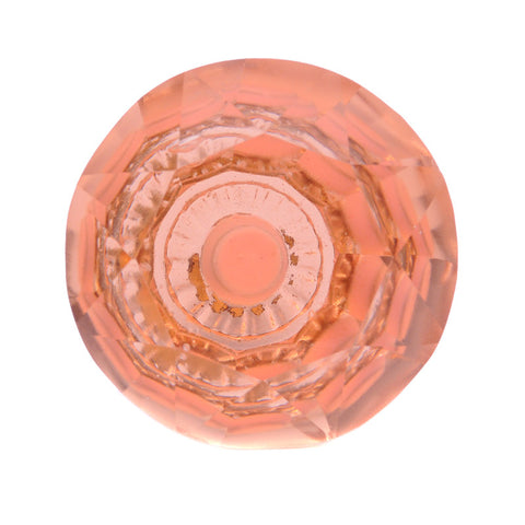 Medium glass diamond pull-peach