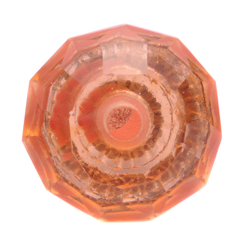 Large glass diamond pull-peach