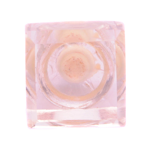Medium square glass pull-pink