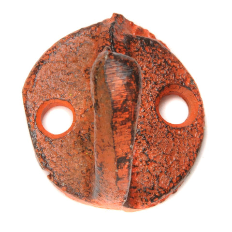 Cast iron mini hook - orange
