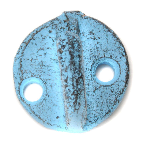 Cast iron mini hook - blue
