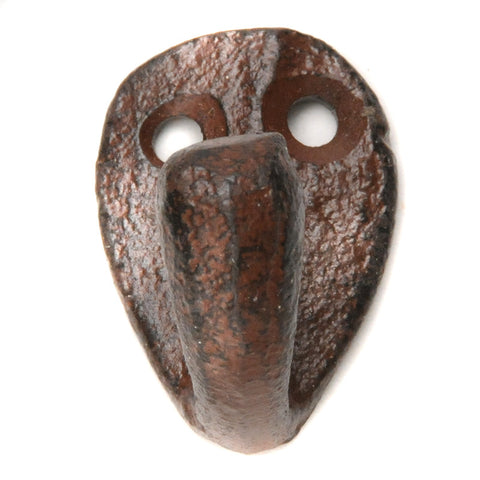Cast iron oval mini hook - brown