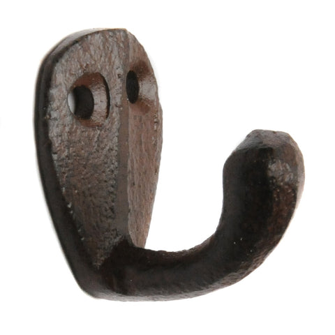 Cast iron oval mini hook - brown