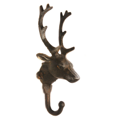 Cast iron reindeer hook-brown