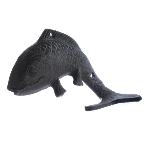 Large cast iron fish hook w/curved tail