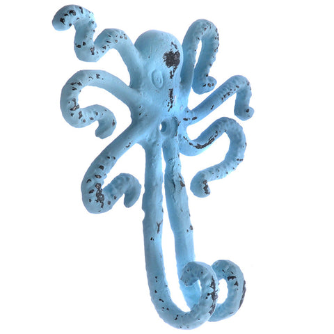 Cast iron octopus hook-blue