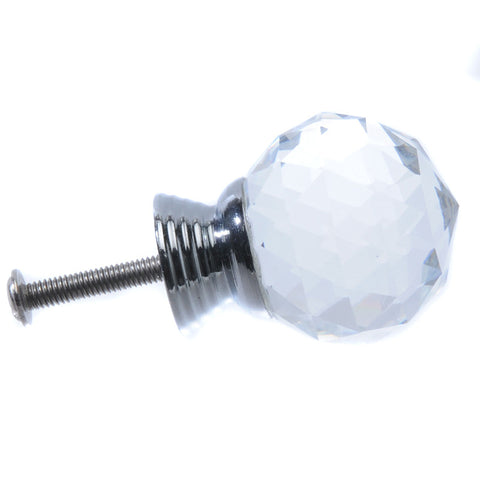 Blingy round faceted pull-small