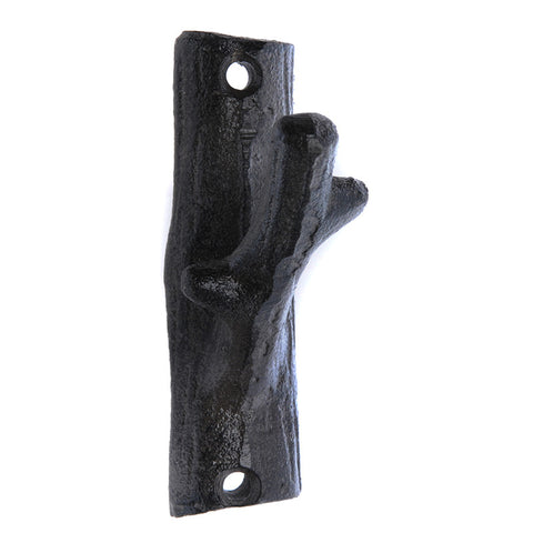 Cast iron single branch hook - black
