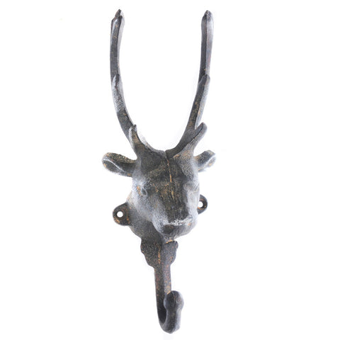 Cast iron reindeer hook-brown