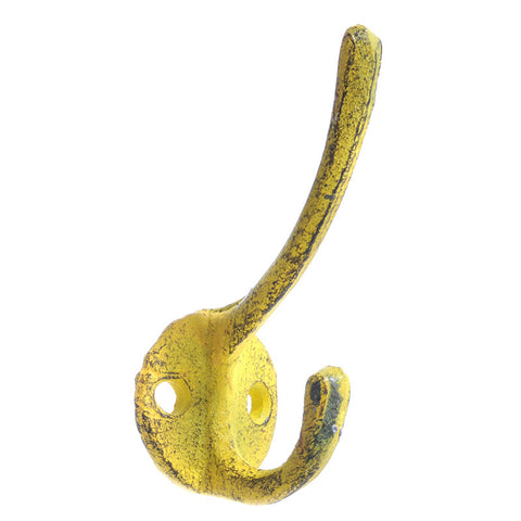 Cast iron skinny hook-yellow