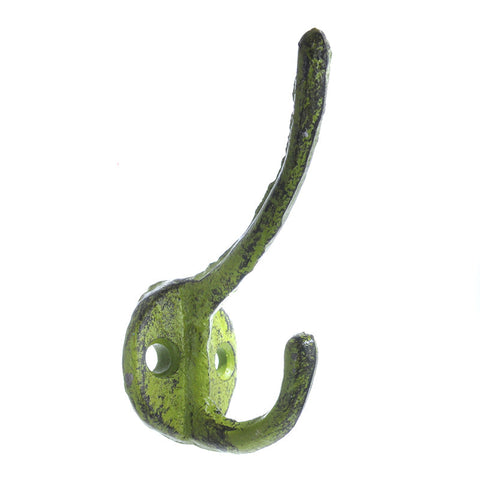 Cast iron skinny hook-green