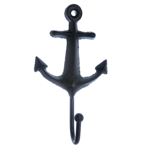 Small cast iron anchor hook-black