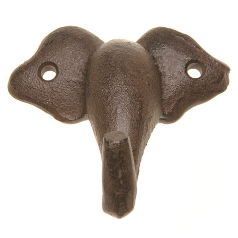 Cast iron plain elephant hook-brown