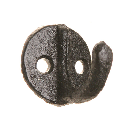 Cast iron mini hook - black