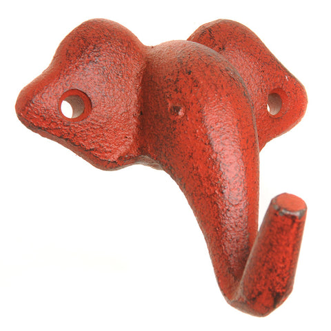 Cast iron plain elephant hook-red