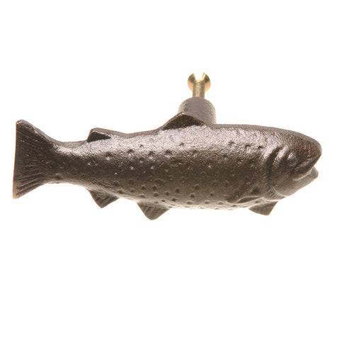 Cast iron fish pull-pewter