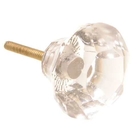 1 5/8" glass diamond pull-clear