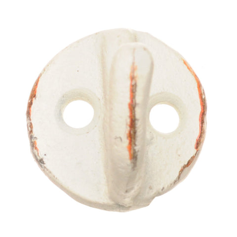 Cast iron mini hook - white