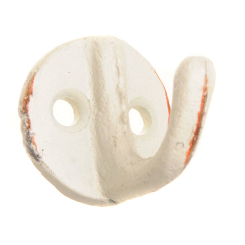 Cast iron mini hook - white