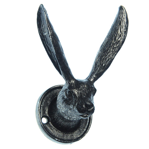 Pewter rabbit hook w. long ears