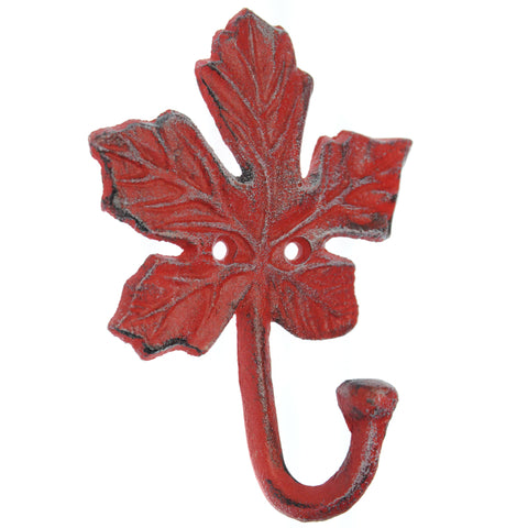 Maple leaf hook- Red